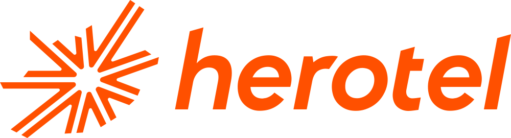 Herotel Horizontal Logo - Orange Transparency
