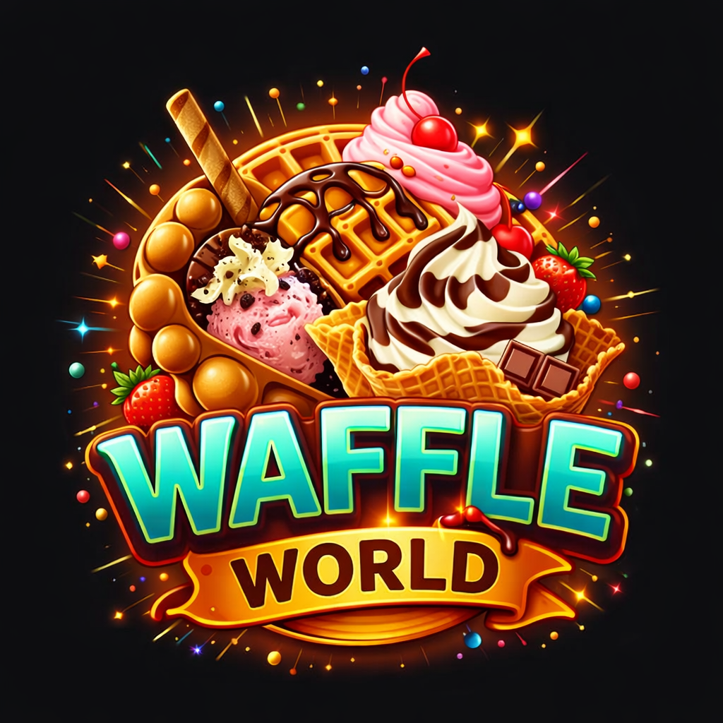 Waffle World logo with ice cream (2) (1)